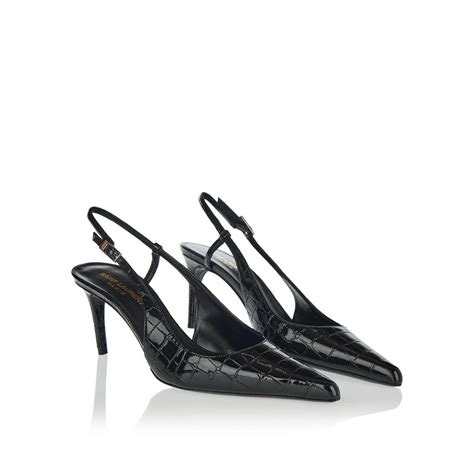 Vendome Slingback Pumps in Crocodile